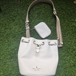 Kate Spade Cream Bucket Bag with Pouch